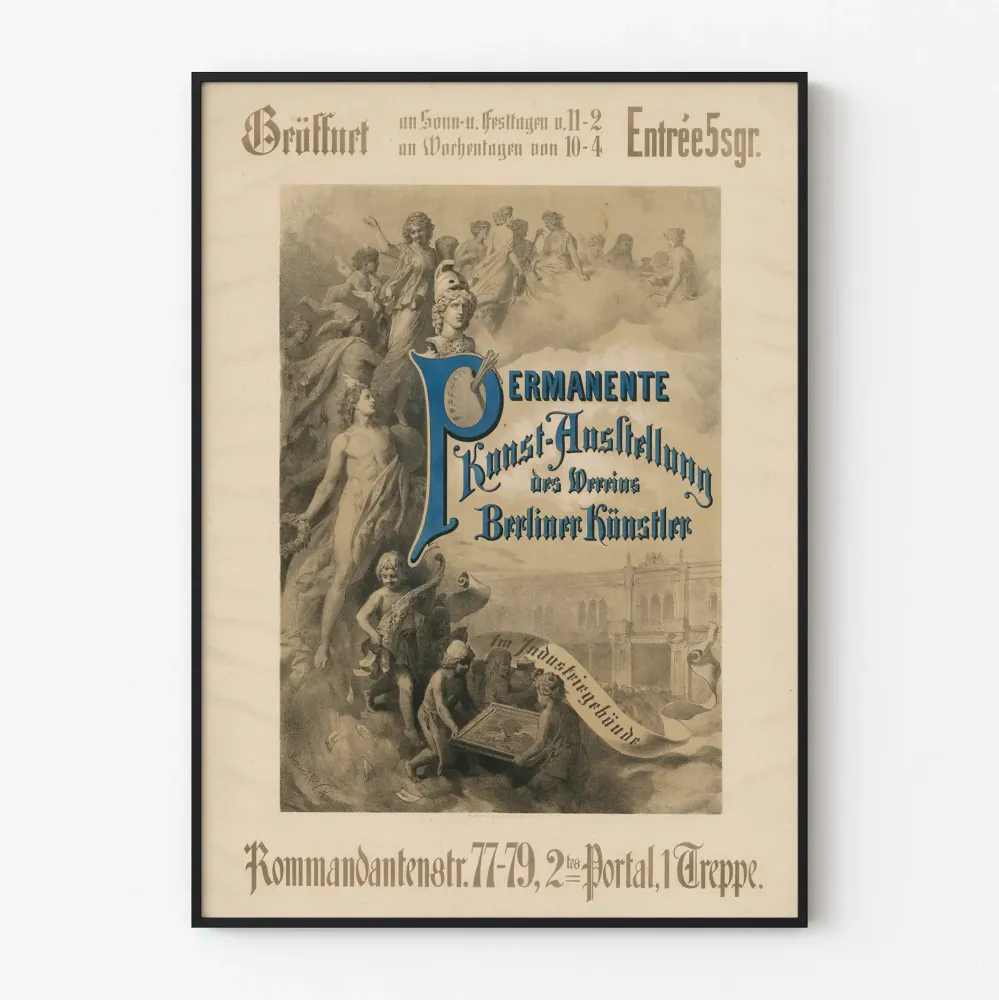 Berliinin pysyvä taidenäyttelyn vintagejuliste