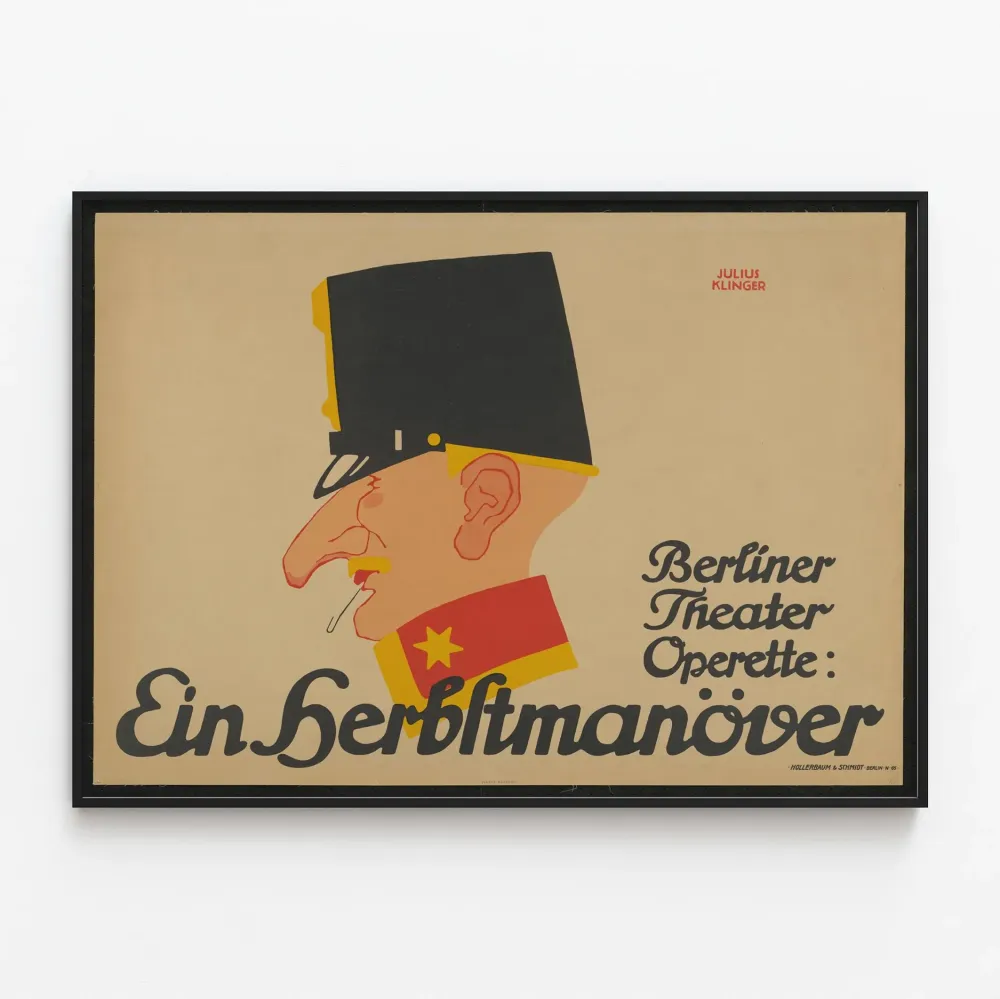 Berliner Teatterin oopperajuliste "Syksyn harjoitus" Julius Klingerin teoksesta