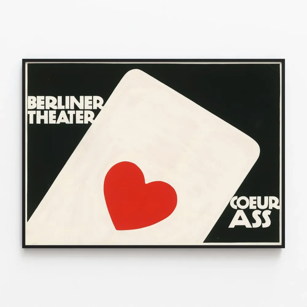 Berliner Theater Coeur Ass juliste minimalistinen koristeellinen