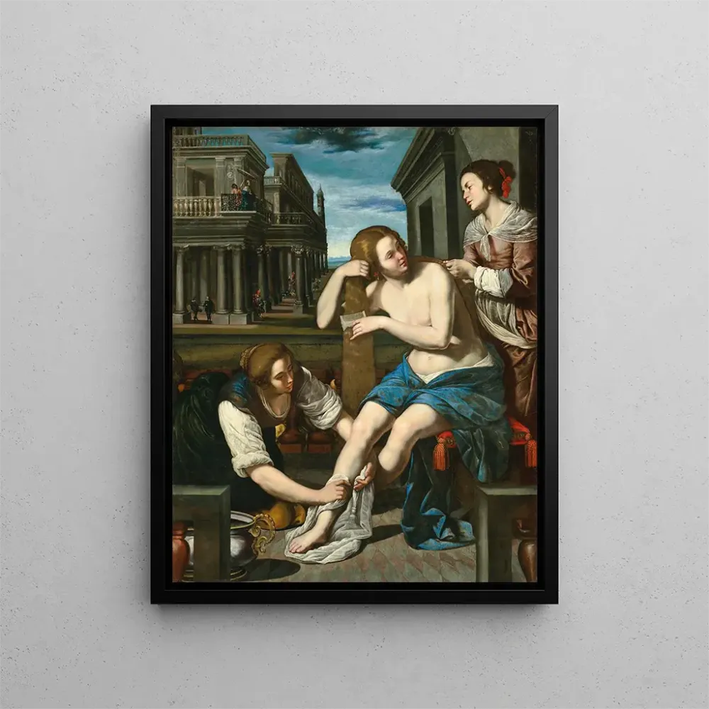 Bethsabée kylvyssä - Artemisia Gentileschi | Taidetuloste
