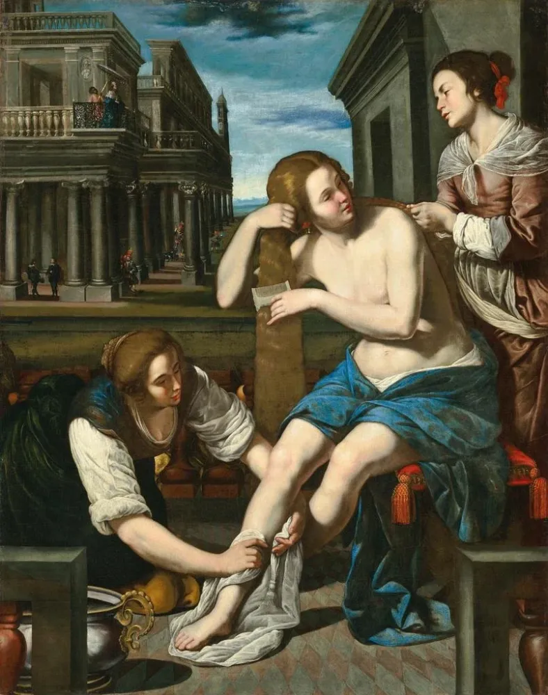 Bethsabée kylvyssä - Artemisia Gentileschi | Taidetuloste