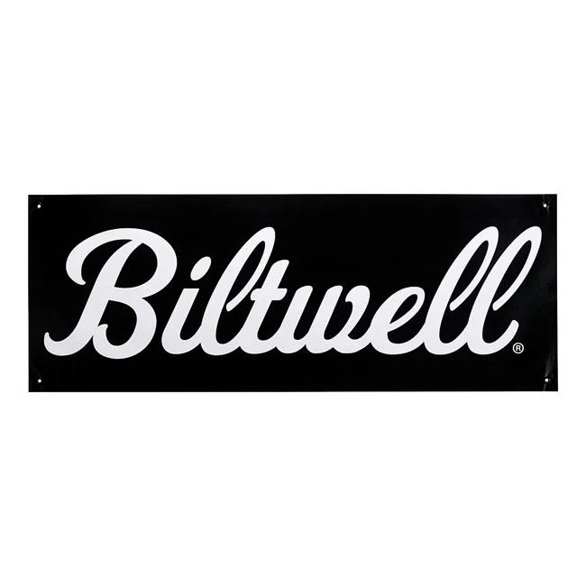 Biltwell Script Shop Banner Musta/valkoinen