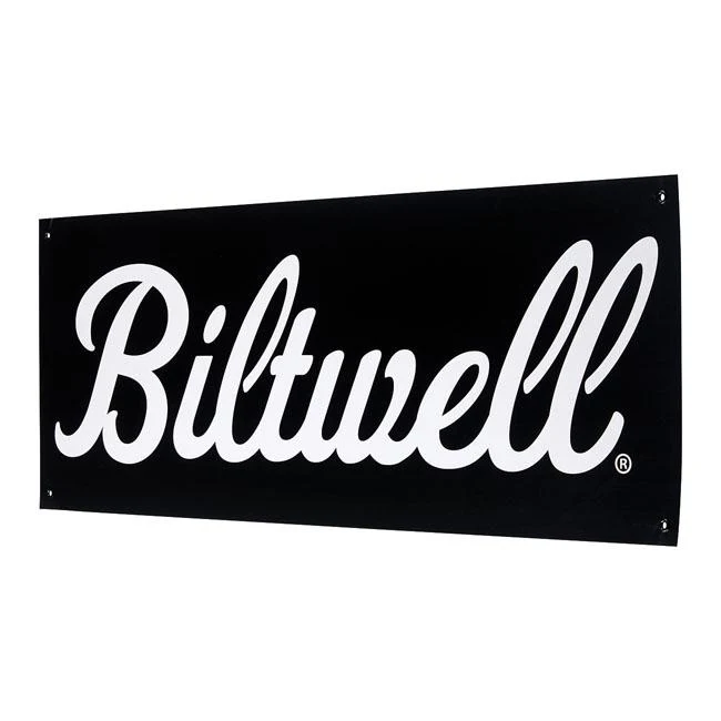 Biltwell Script Shop Banner Musta/valkoinen