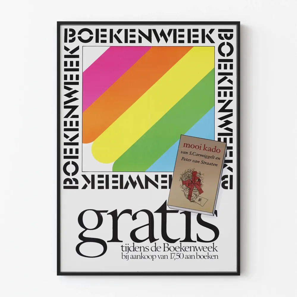 Boekenweek juliste seinäkoriste vintage värikäs
