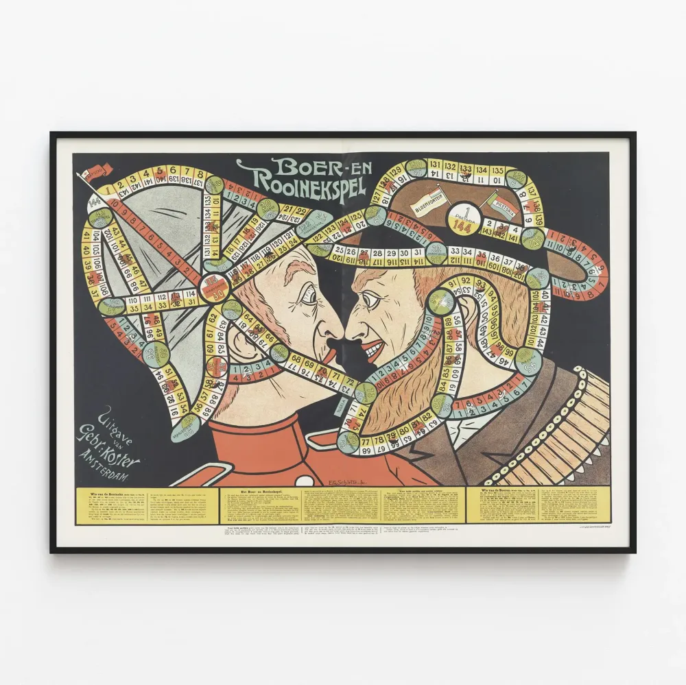 Boer ja Rooiniekspel lautapelin vintagejuliste