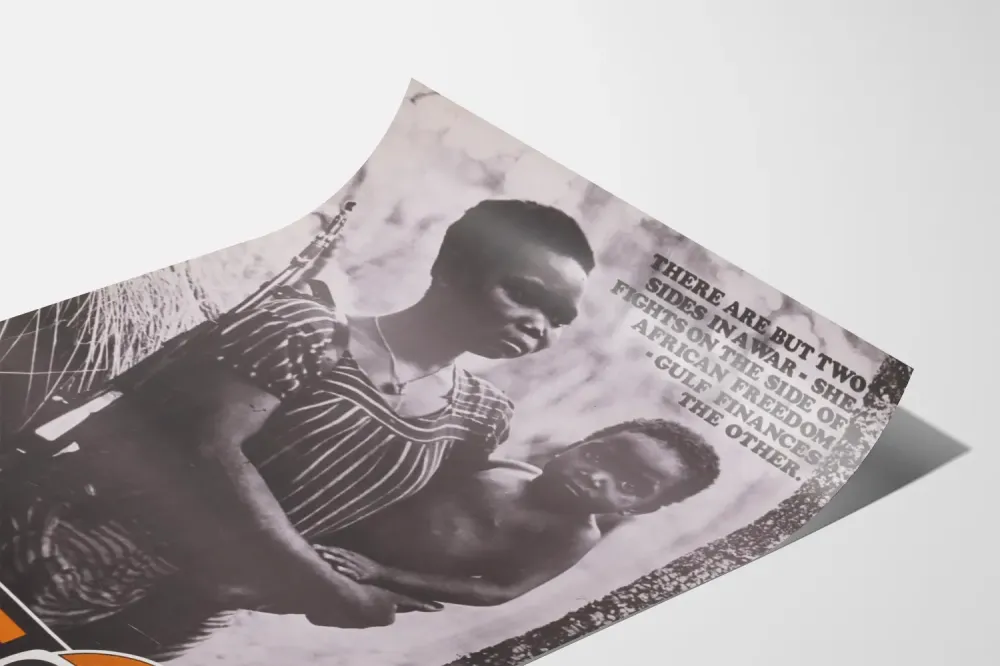 Boikottijuliste Gulfin puolesta Afrikan vapauden puolesta
