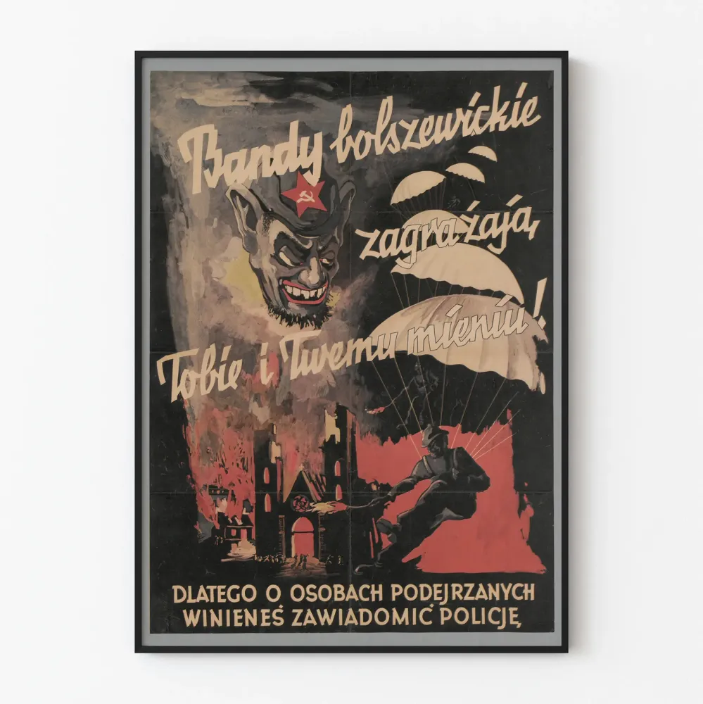 Bolševikkien propagandajuliste vintage seinäkoristeeksi