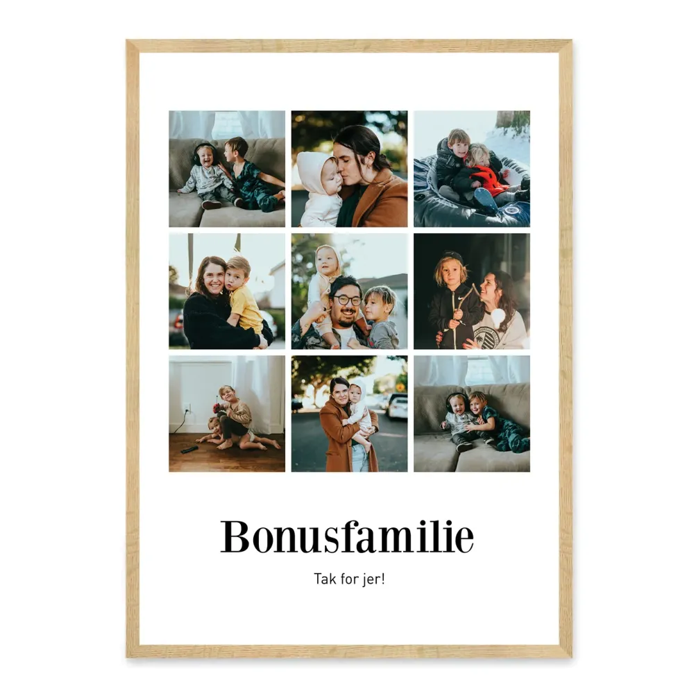 Bonusfamilie plakat - design selv