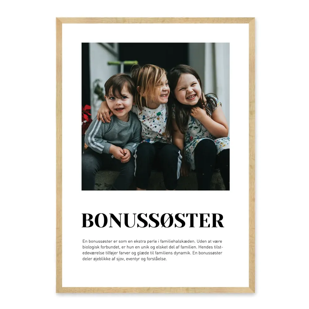 Bonussøster plakat - design selv