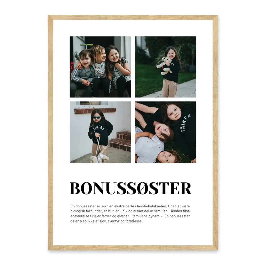 Bonussøster plakat - design selv