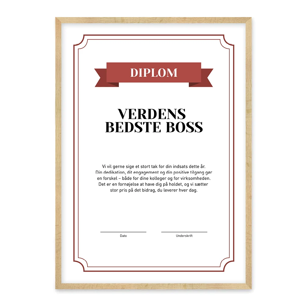 Boss Diplom plakat - Design selv