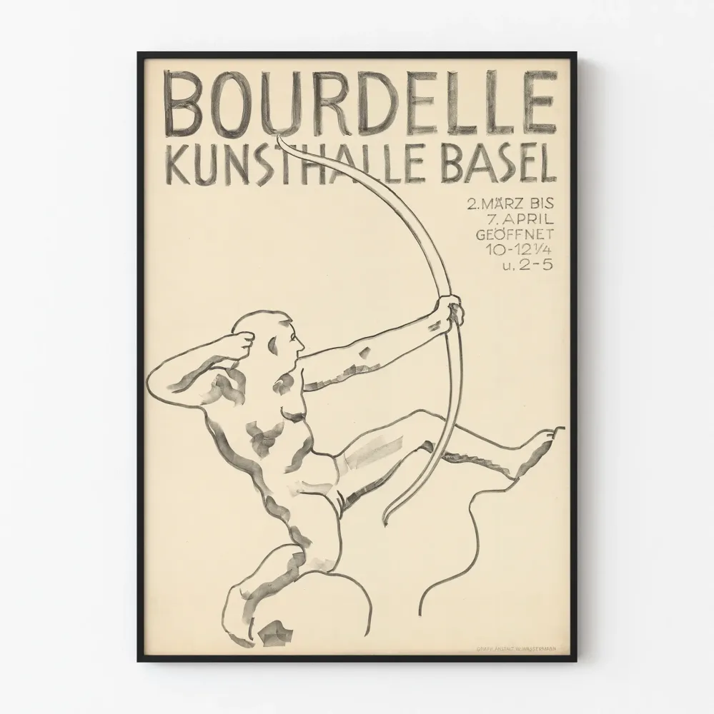 Bourdelle Juliste Kunsthalle Basel - Taiteellinen vintage-seinäkoristelu