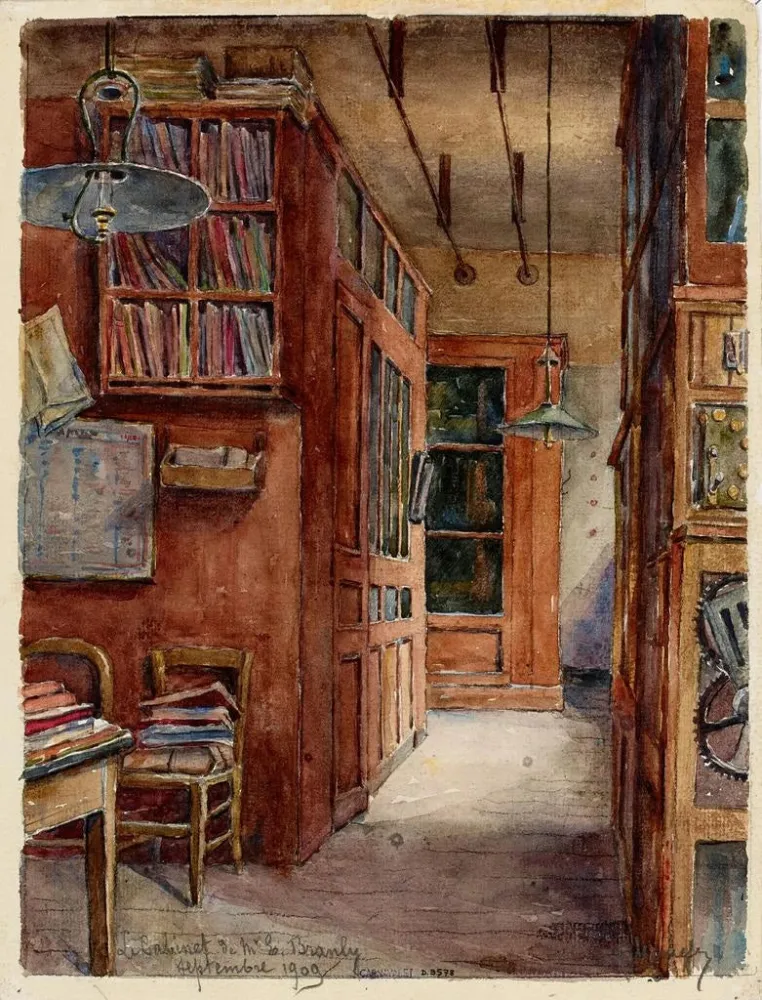 M. Branlyn tutkimuskabinetin maalaus, kulma Rue d'Assasin ja Rue de Vaugirardin välillä - Georges - Henri Manesse