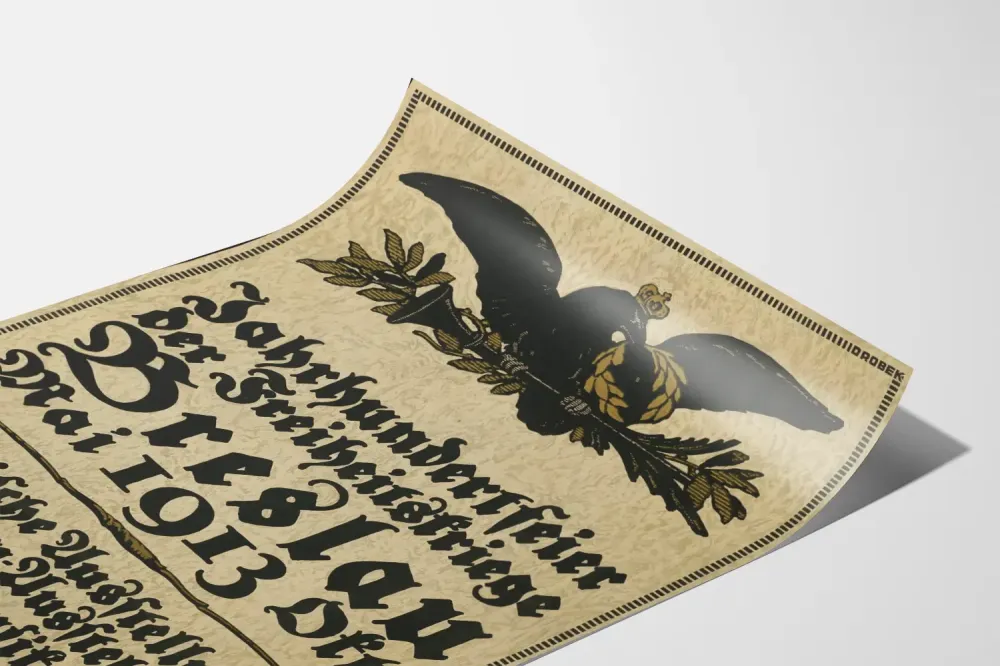 Breslauksen vapautussotien satavuotinen seinäjuliste 1913