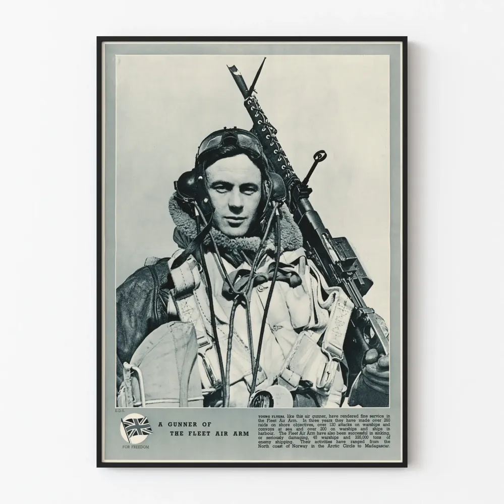 Britannian Fleet Air Arm -sotilaan vintagejuliste