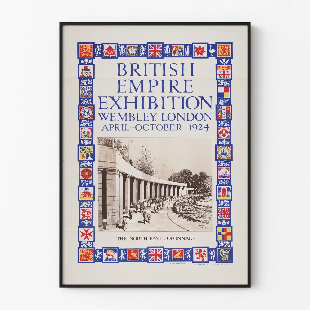Britannian imperiumin näyttelyn Wembley 1924 juliste - vintage-seinäkoristelu