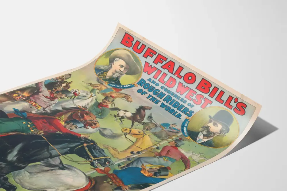 Buffalo Billin villi länsi ja Etelä-Amerikan gauchojen juliste