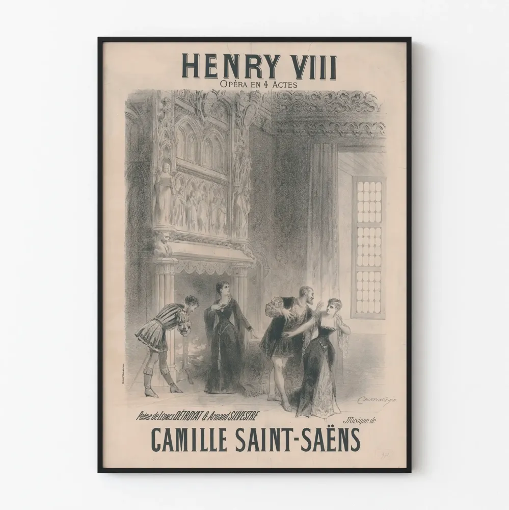 Camille Saint-Saënsin Henry VIII -vintage-opera juliste