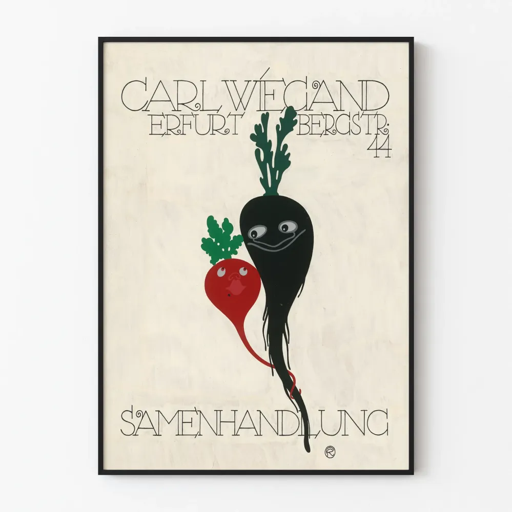 Carl Wiegand Samenhandlung - Vintage-Design Kasvikuvat Juliste