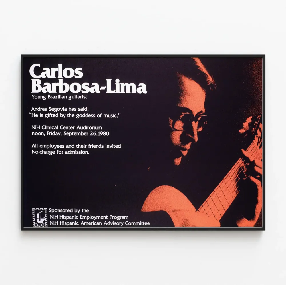 Carlos Barbosa-Lima nuori brasilialainen kitaristi juliste