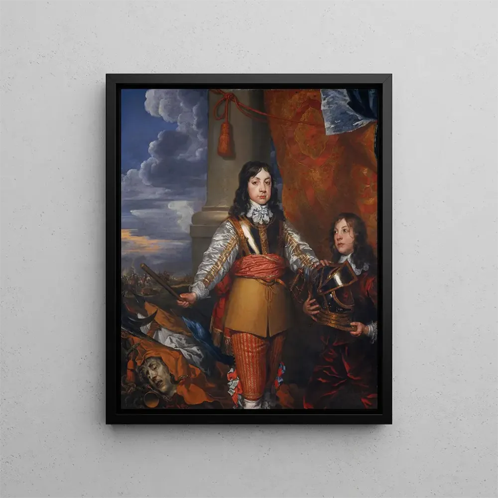 Charles II maalaus (1630 - 1685), Skotlannin kuningas (1649 - 1685) ja Englannin ja Irlannin kuningas (1660 - 1685) - Will...