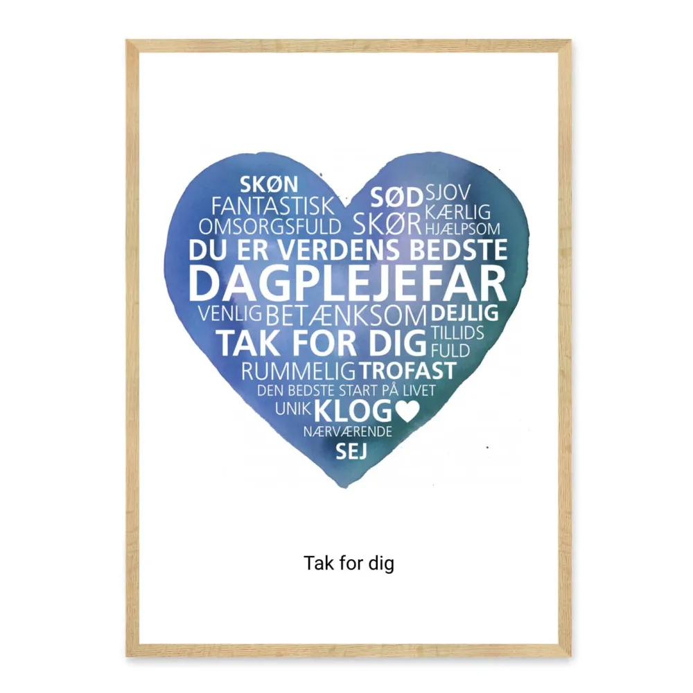 Dagplejefar - Verdens bedste - Design selv plakat