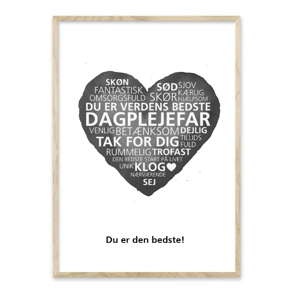 Dagplejefar - Verdens bedste - Design selv plakat