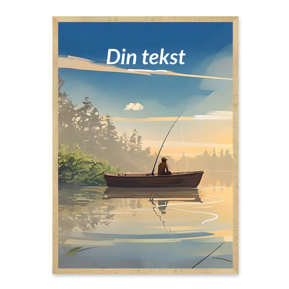 Danmark plakat - Fisker i båd