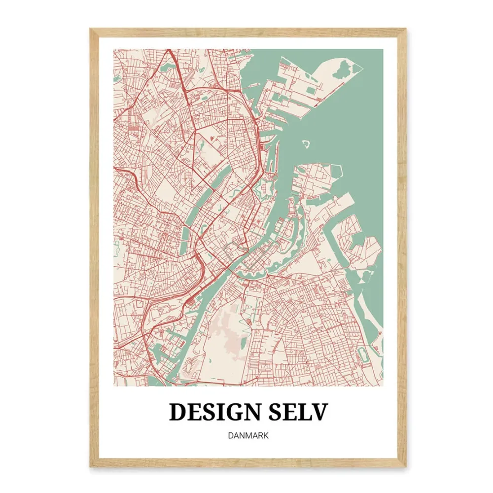 Design selv bykort plakat - Vintage