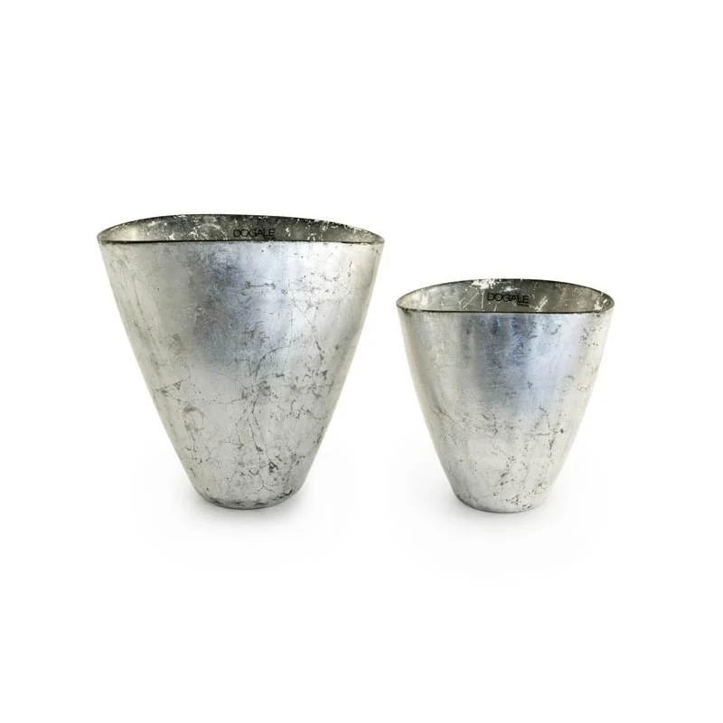 Dogale Venezia soikea maljakko aurinko ja kuu iso hopealehti 23,5x14cm k 23,5cm 51.31.0229