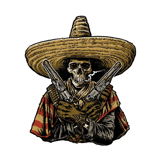 Down-N-Out Bandido pääkallo tarra