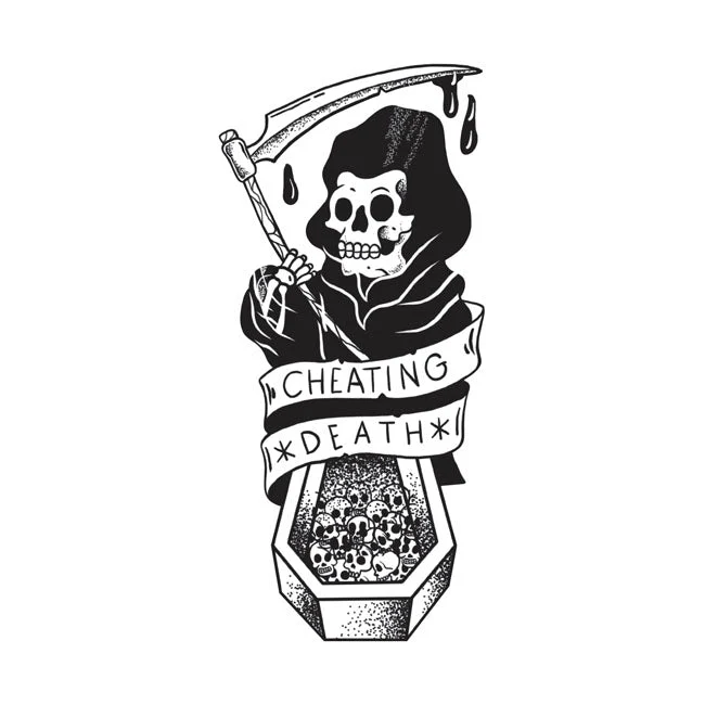 Down-N-Out huijaaminen Death Reaper tarra