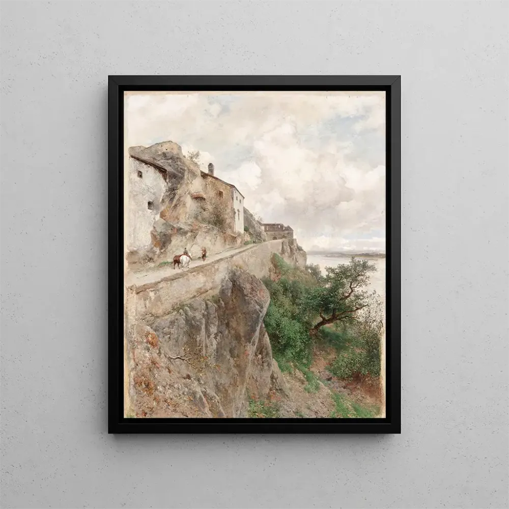 Dürnstein-maalaus, linnalle matkalla - Eduard Peithner von Lichtenfels | Taidetuloste
