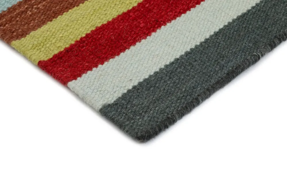 Electra Brick Dark Multi - Käsin kudottu käytävämatto