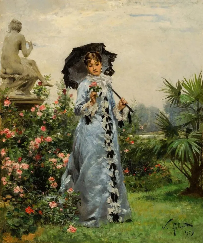 Elegantti ruusumaalaus - Victor Gabriel Gilbert | Taidetuloste