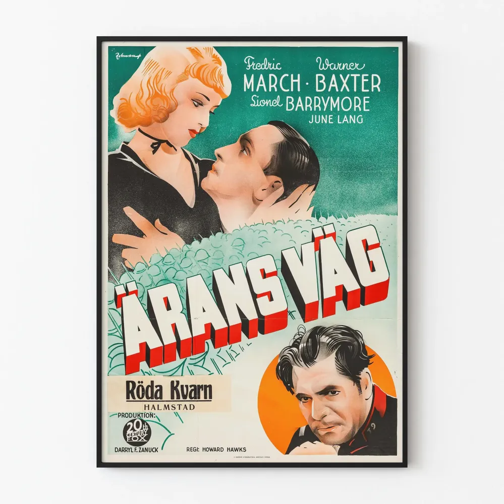 Elokuvajuliste vintage Road to Glory