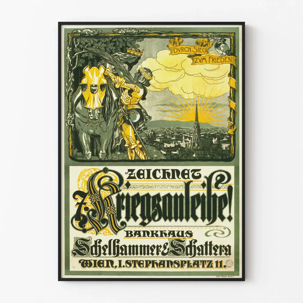 Ensimmäisen maailmansodan vanha propagandajuliste