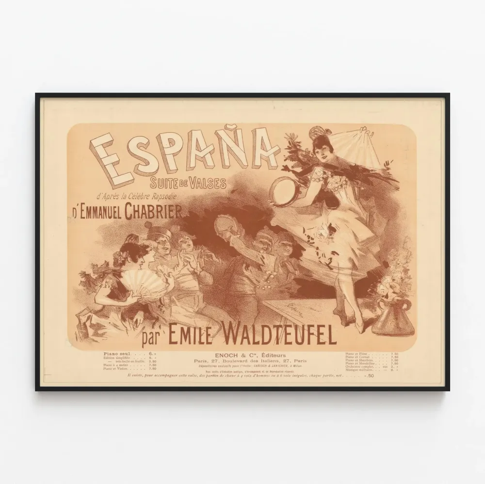 Espanjan juliste: Valsien sarja Emmanuel Chabrierin mukaan, esittäjänä Emile Waldteufel