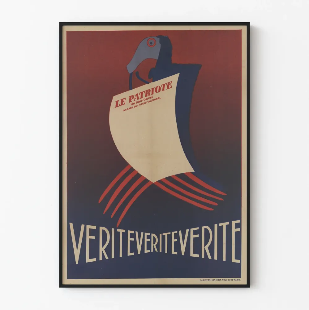 Etelä-Lännen Patriot Juliste - Vintage Seinän Koristelu