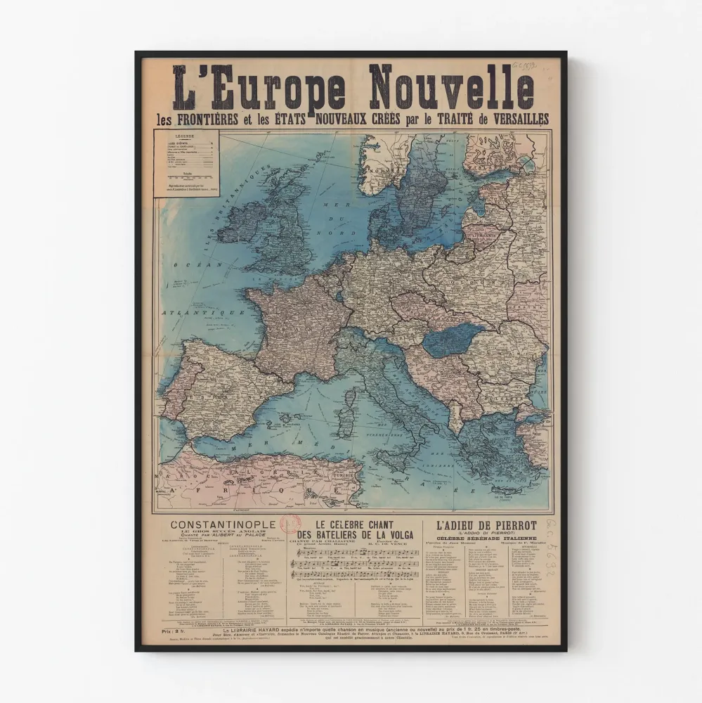 Euroopan uuden historian juliste Versailles'n sopimuksen jälkeen