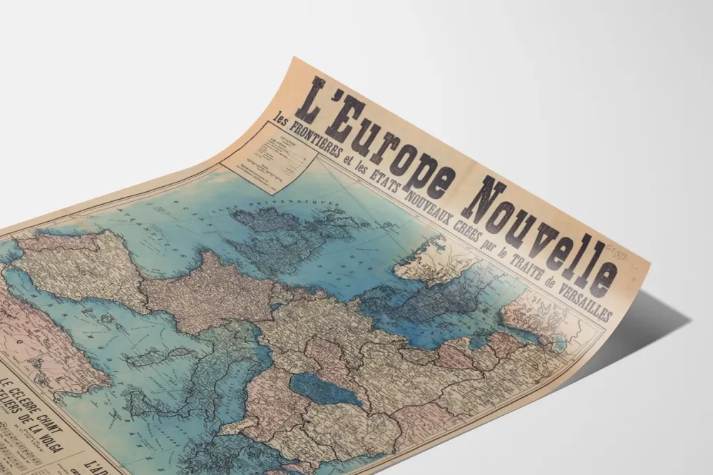 Euroopan uuden historian juliste Versailles'n sopimuksen jälkeen