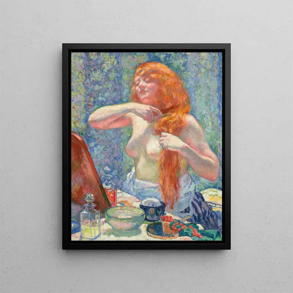 Femina-hahmo ranskalaisella kampauksella La rousse VIII - Théo van Rysselberghe | Taidetuloste