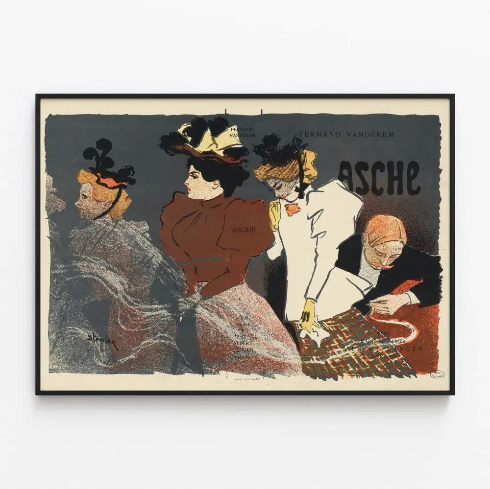 Fernand Vandéremin vintage-illustratiivinen juliste Aschelle