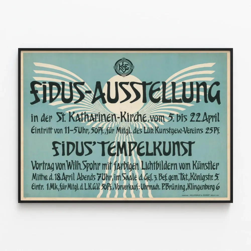 FidUs-näyttelyn juliste St Katharinenin kirkossa