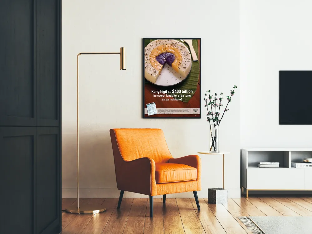 Filippiiniläinen juliste vuoden 2010 Yhdysvaltojen väestönlaskennan tietoisuuden lisäämiseksi