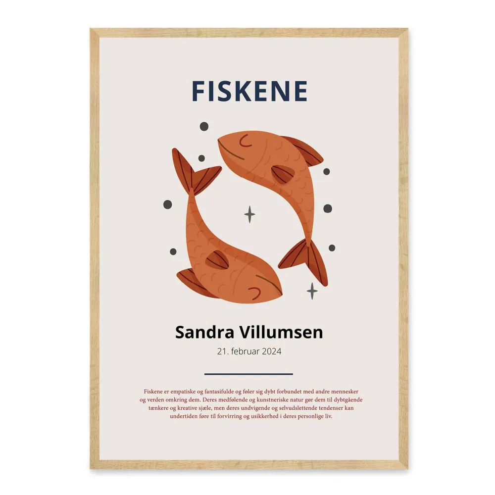 Fisken Stjernetegn Plakat