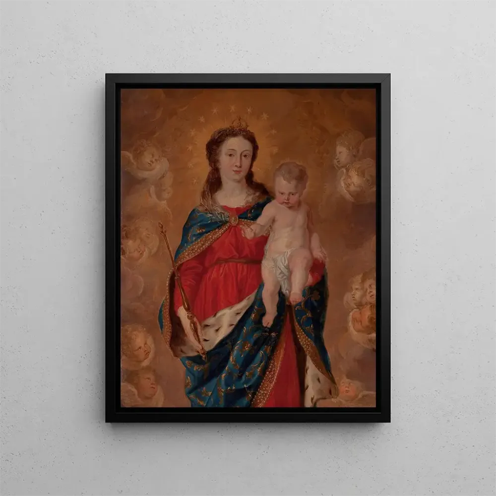 Flamandinen koulu - Vierge à l’Enfant, taivaan kuningatar - Flamandinen koulu | Taidetuloste