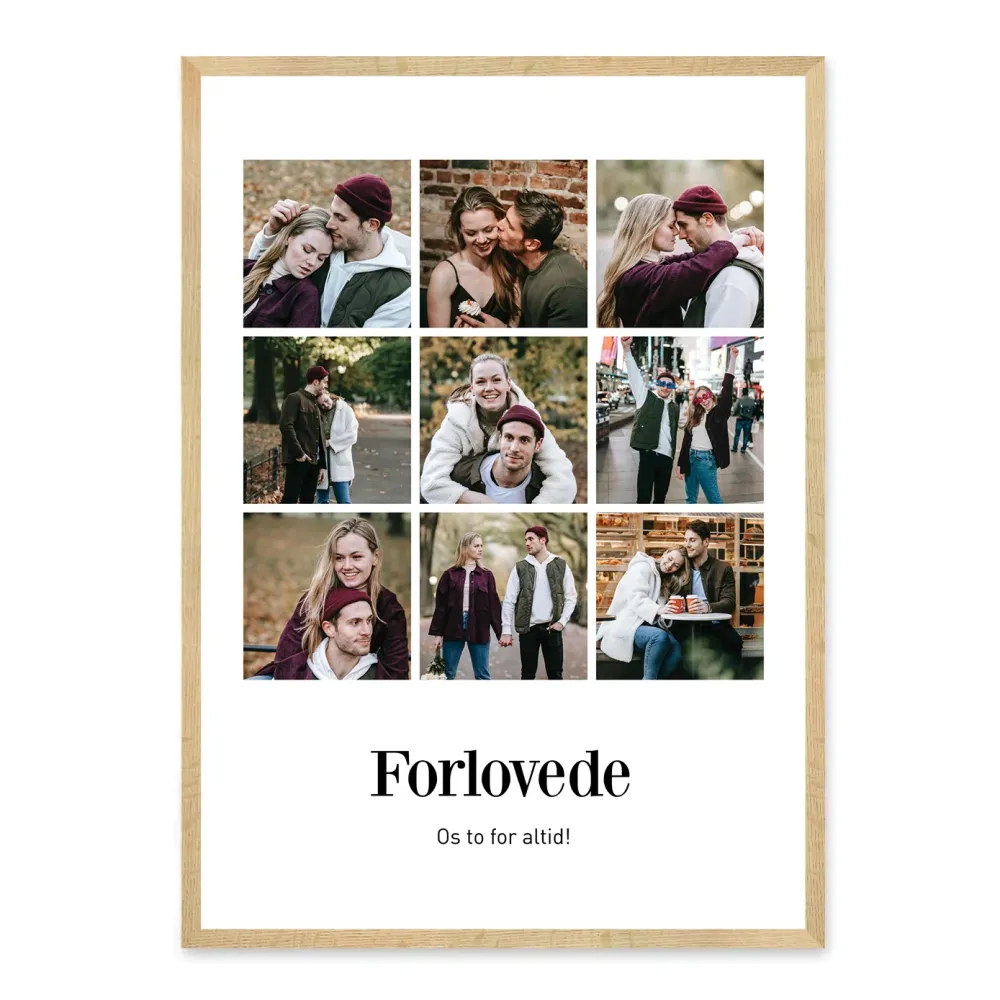 Forlovede plakat - design selv