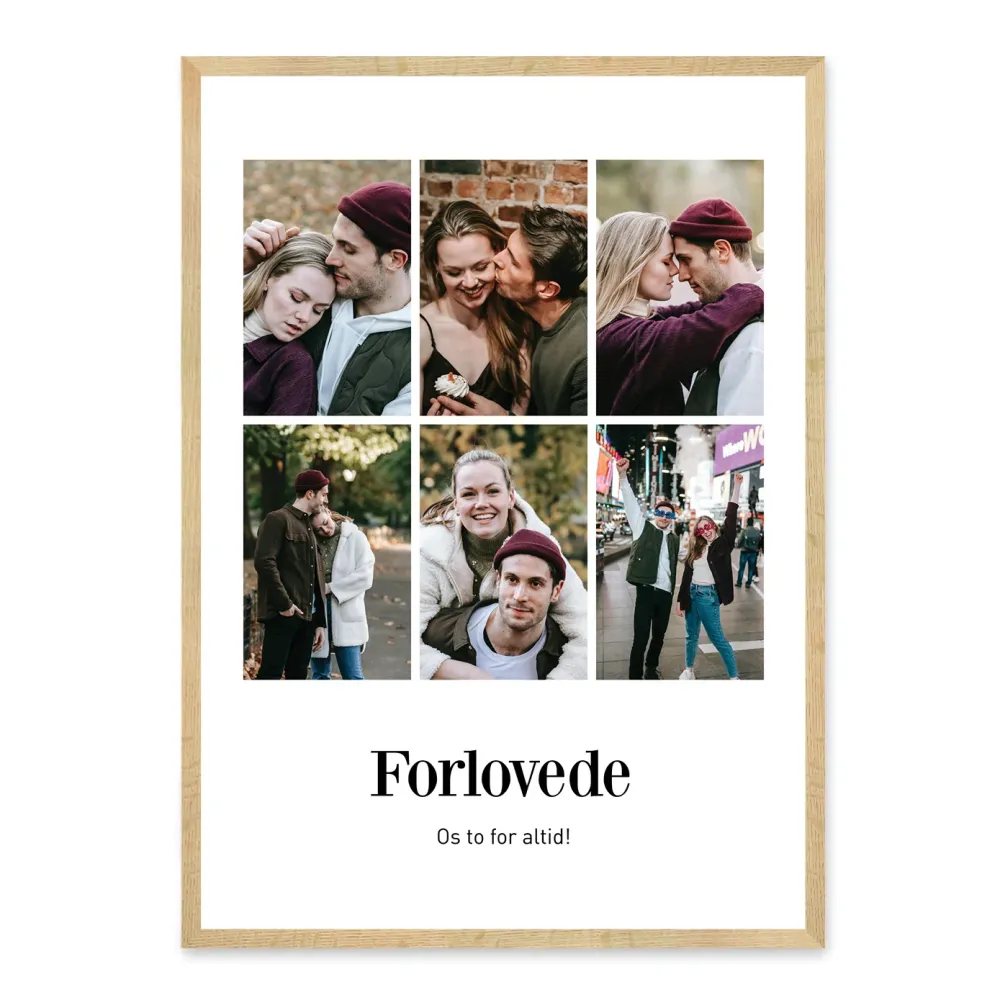 Forlovede plakat - design selv