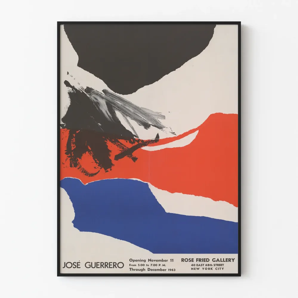 Galerie Rose Fried - Juliste José Guerrero 1963 -näyttely
